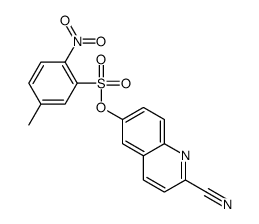 (2-cyanoquinolin-6-yl) 5-methyl-2-nitrobenzenesulfonate Structure