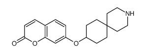 7-(3-氮杂螺[5.5]-9-十一基氧基)-色烯-2-酮结构式