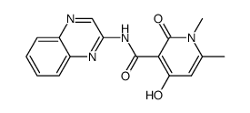 N-(quinoxalin-2-yl)-1,6-dimethyl-4-hydroxy-2-oxo-1,2-dihydropyridine-3-carboxamide结构式