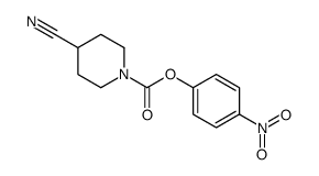 (4-nitrophenyl) 4-cyanopiperidine-1-carboxylate结构式