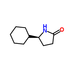 (5S)-5-Cyclohexyl-2-pyrrolidinone结构式
