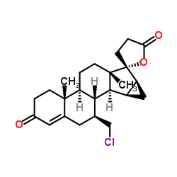 (4aR,4bS,6aS,7R,7aS,8aS,8bS,8cR,9S)-9-(Chloromethyl)-4a,6a-dimethyl-4,4a,4b,6,6a,7a,8,8a,8b,8c,9,10-dodecahydro-3H,3'H-spiro[cyclopropa[4,5]cyclopenta[1,2-a]phenanthrene-7,2'-furan]-2,5'(4'H,5H)-dione Structure