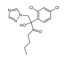 2-(2,4-dichlorophenyl)-2-hydroxy-1-(1H-1,2,4-triazol-1-yl)heptan-3-one结构式