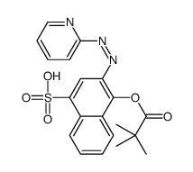 2-(2-pyridylazo)-4-sulpho-1-naphthyl pivalate Structure
