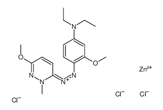 6-[[4-(diethylamino)-2-methoxyphenyl]azo]-3-methoxy-1-methylpyridazinium chloride, compound with zinc chloride Structure