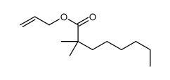 prop-2-enyl 2,2-dimethyloctanoate结构式