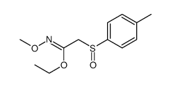 Ethanimidic acid, N-methoxy-2-[(4-methylphenyl)sulfinyl]-, ethyl ester, (R)结构式