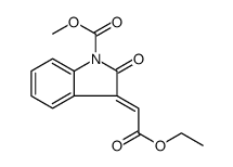 1H-Indole-1-carboxylic acid, 3-(2-ethoxy-2-oxoethylidene)-2,3-dihydro-2-oxo-, methyl ester, (3E)结构式