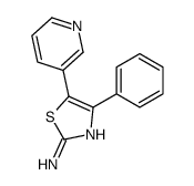 4-phenyl-5-pyridin-3-yl-1,3-thiazol-2-amine结构式