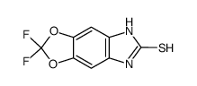2,2-difluoro-6-mercapto-5H-[1,3]dioxolo-[4,5-f]benzimidazole结构式