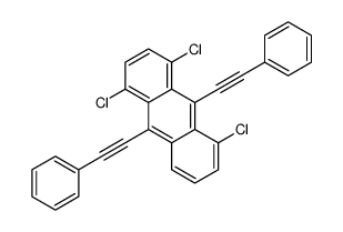 1,4,5-trichloro-9,10-bis(2-phenylethynyl)anthracene结构式