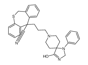 11-[3-(4-oxo-1-phenyl-1,3,8-triazaspiro[4.5]decan-8-yl)propyl]-6H-benzo[c][1]benzothiepine-11-carbonitrile Structure