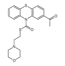 2-acetyl-phenothiazine-10-carbothioic acid S-(2-morpholin-4-yl-ethyl) ester Structure