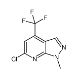 6-chloro-1-methyl-4-(trifluoromethyl)-1H-pyrazolo[3,4-b]pyridine结构式