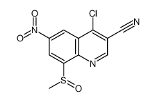 4-Chloro-8-(methylsulfinyl)-6-nitro-3-quinolinecarbonitrile Structure