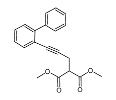 dimethyl 2-(3-(2-biphenyl)prop-2-ynyl)malonate结构式