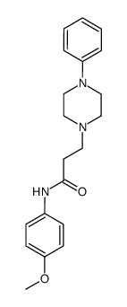 N-(4-methoxy-phenyl)-3-(4-phenyl-piperazin-1-yl)-propionamide结构式