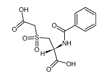 N-Benzoyl-S-carboxymethyl-L-cystein-S,S-dioxid Structure