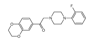 6-[2-[4-(2-fluorophenyl)-1-piperazinyl]acetyl]-1,4-benzodioxane结构式