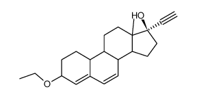 17α-Ethinyl-19-nor-3-ethoxy-4,6-androstadien-17β-ol结构式