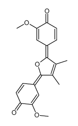 2,5-bis-((Ξ)-3-methoxy-4-oxo-cyclohexa-2,5-dienylidene)-3,4-dimethyl-2,5-dihydro-furan结构式