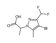 2-[4-Bromo-3-(difluoromethyl)-5-methyl-1H-pyrazol-1-yl]propanoic acid Structure