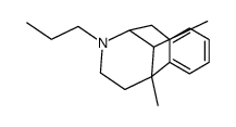 2-N-Propyl-5,9-dimethyl-3,4:6,7-dibenzomorphan结构式
