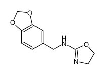 N-(1,3-benzodioxol-5-ylmethyl)-4,5-dihydro-1,3-oxazol-2-amine结构式