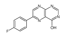 6-(4-fluorophenyl)-1H-pteridin-4-one结构式