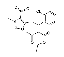 2-acetyl-3-(2-chlorophenyl)-4-(3-methyl-4-nitroisoxazol-5-yl)butyric acid ethyl ester Structure