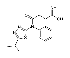 N'-phenyl-N'-(5-propan-2-yl-1,3,4-thiadiazol-2-yl)butanediamide结构式