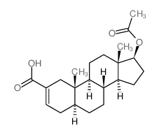 5a-Androst-2-ene-2-carboxylic acid,17b-hydroxy-, acetate (7CI,8CI) Structure