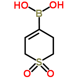(1,1-Dioxido-3,6-dihydro-2H-thiopyran-4-yl)boronic acid结构式