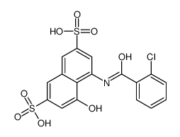 4-[(2-chlorobenzoyl)amino]-5-hydroxynaphthalene-2,7-disulfonic acid结构式