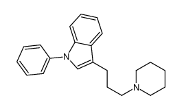 1-phenyl-3-(3-piperidin-1-ylpropyl)indole结构式