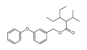 (3-phenoxyphenyl)methyl 3-ethyl-2-propan-2-ylpentanoate结构式