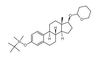 3-O-(tert-butyldimethylsilyl)-17β-O'-(tetrahydropyranyl)estradiol结构式