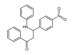 3-anilino-3-(4-nitrophenyl)-1-phenylpropan-1-one结构式