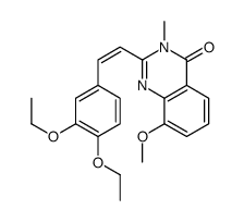 4(3H)-Quinazolinone,2-(3,4-diethoxystyryl)-8-methoxy-3-methyl- (6CI) structure