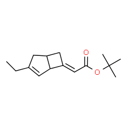 tert-butyl 3-ethylbicyclo[3.2.0]hept-3-en-6-ylideneacetate结构式