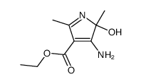 2H-Pyrrole-4-carboxylicacid,3-amino-2-hydroxy-2,5-dimethyl-,ethylester Structure