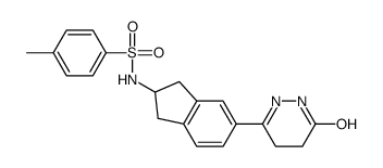 4-methyl-N-[5-(6-oxo-4,5-dihydro-1H-pyridazin-3-yl)-2,3-dihydro-1H-inden-2-yl]benzenesulfonamide Structure