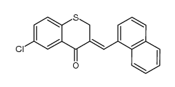 (Z)-6-chloro-3-(naphthalen-1-ylmethylene)thiochroman-4-one结构式