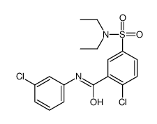 2-Chloro-N-(3-chlorophenyl)-5-(diethylsulfamoyl)benzamide结构式