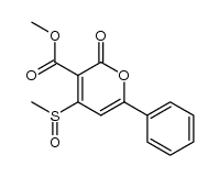 methyl 4-methylsulfinyl-2-oxo-6-phenyl-2H-pyran-3-carboxylate结构式