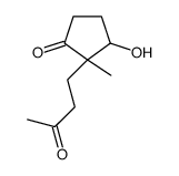 3-hydroxy-2-methyl-2-(3-oxobutyl)cyclopentan-1-one Structure