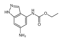 ethyl 6-amino-1H-indazole-4-carbamate结构式