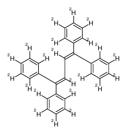 1,2,3,4,5-pentadeuterio-6-[2,3-dideuterio-1,4,4-tris(2,3,4,5,6-pentadeuteriophenyl)buta-1,3-dienyl]benzene结构式