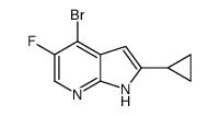 4-溴-2-环丙基-5-氟-1H-吡咯并[2,3-B]吡啶结构式