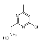 (4-chloro-6-methylpyrimidin-2-yl)methanamine,hydrochloride Structure